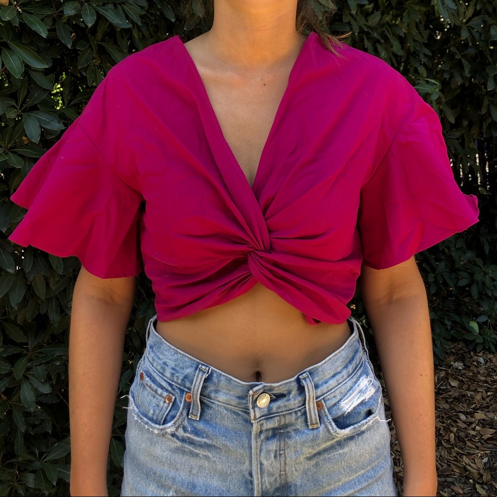 Zara Cropped Twist Top